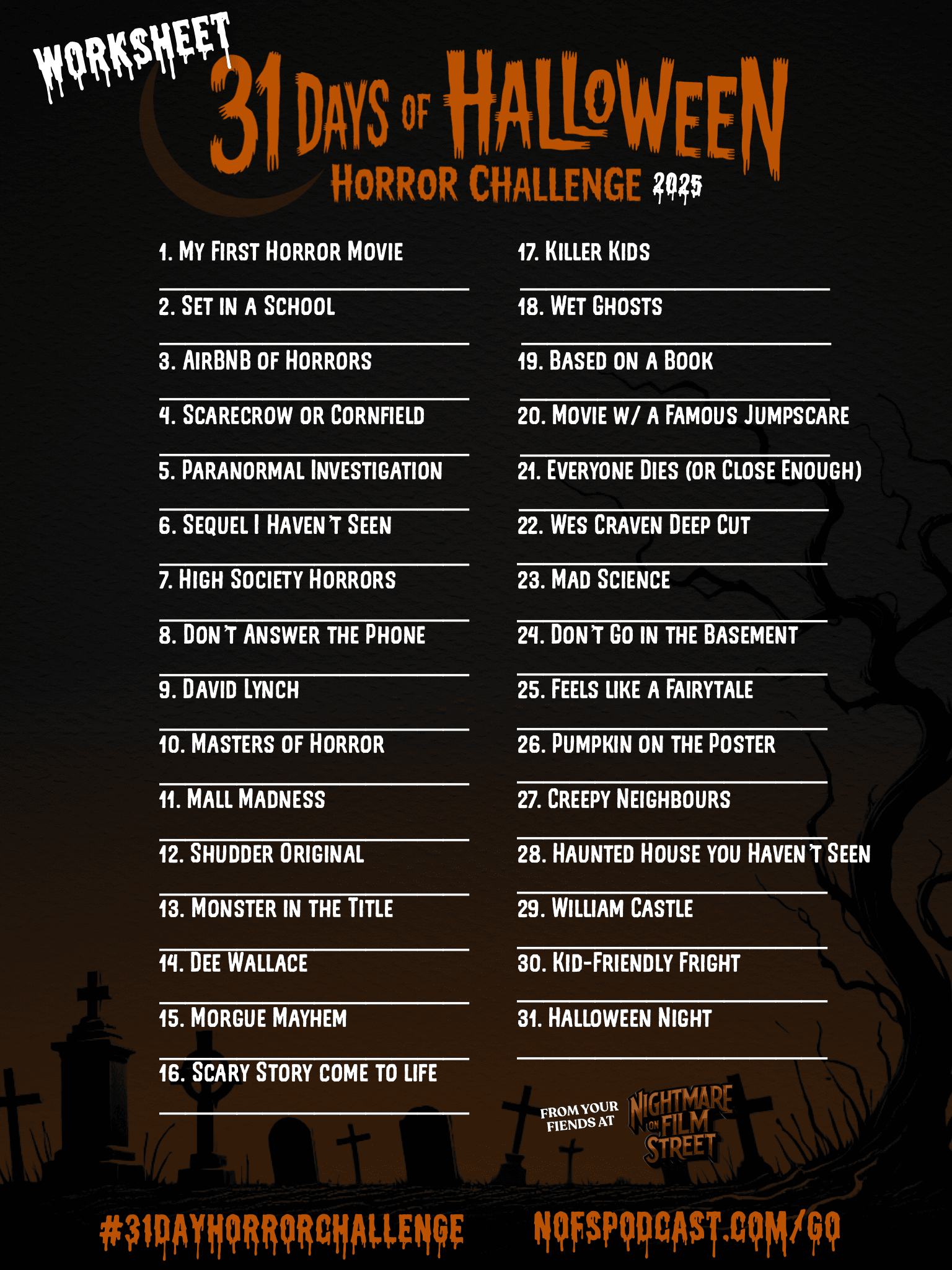31 day horror challenge 31dayhorrorchallenge horror movie halloween watchlist nightmare on film street 6 The #31DayHorrorChallenge 2025 17 31 day horror challenge 31dayhorrorchallenge horror movie halloween watchlist nightmare on film street 6